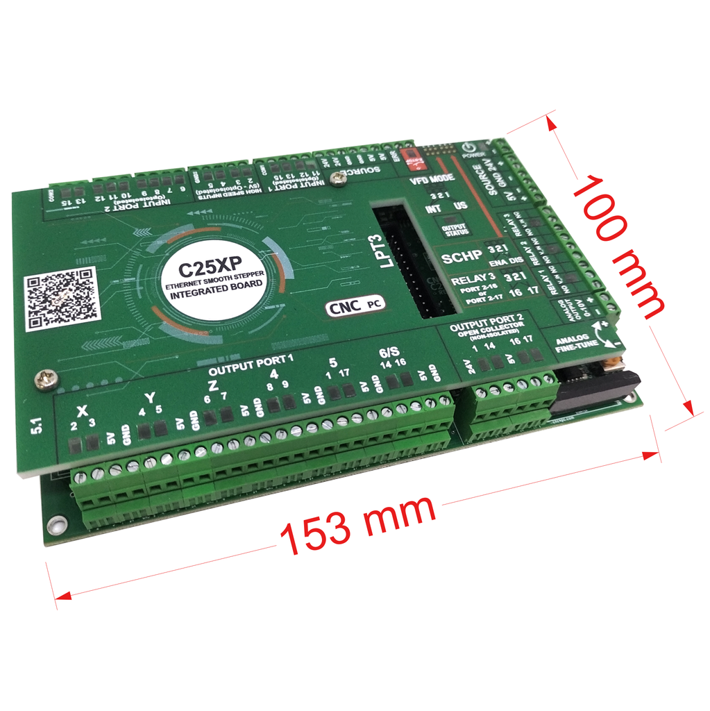 5cコントロール C25XP CNC Breakout Board for Mach3, Mach4 & Ethernet Smooth Stepper